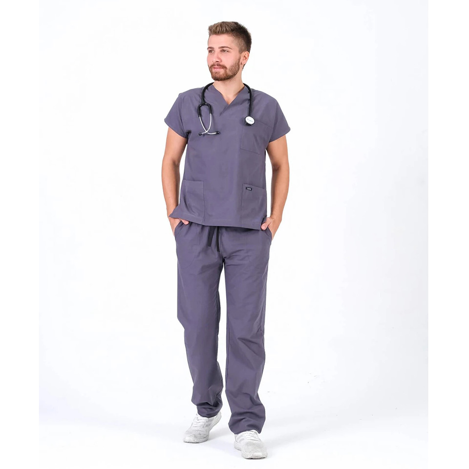 GRİ Hemşire Forması Bay ,Hemşire Takım ,Doktor Forması,Scbrus