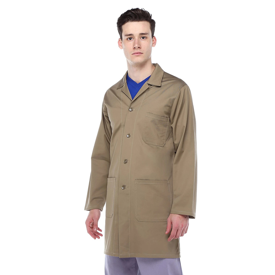 Bej %100 Pamuk Gabardin İş Önlüğü – Meslek Lisesi ve Sanayi Kullanımı