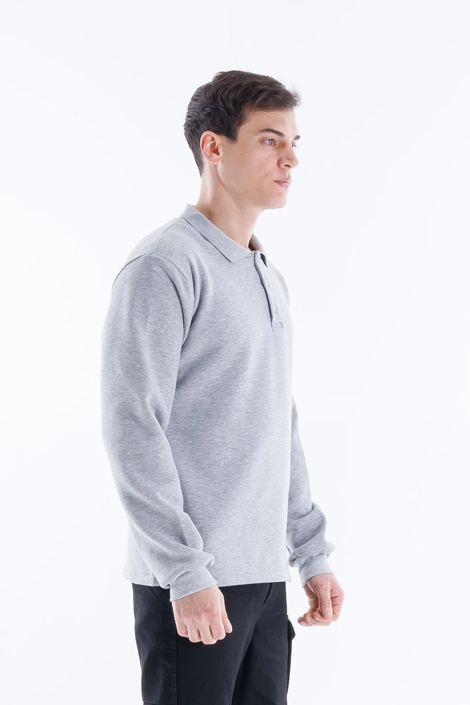 POLO YAKA GRİ SWEAT