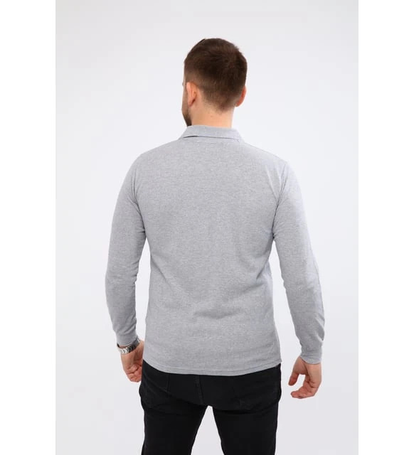POLO YAKA GRİ SWEAT
