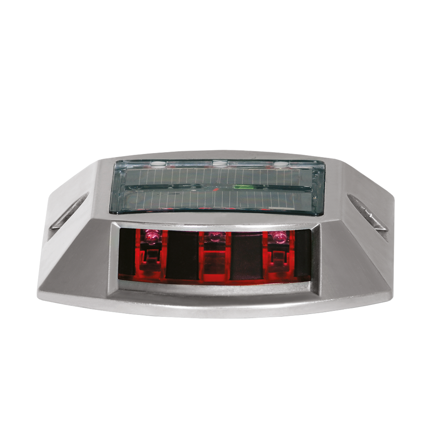 SOLAR YOL BUTONU KIRMIZI (6 LED)