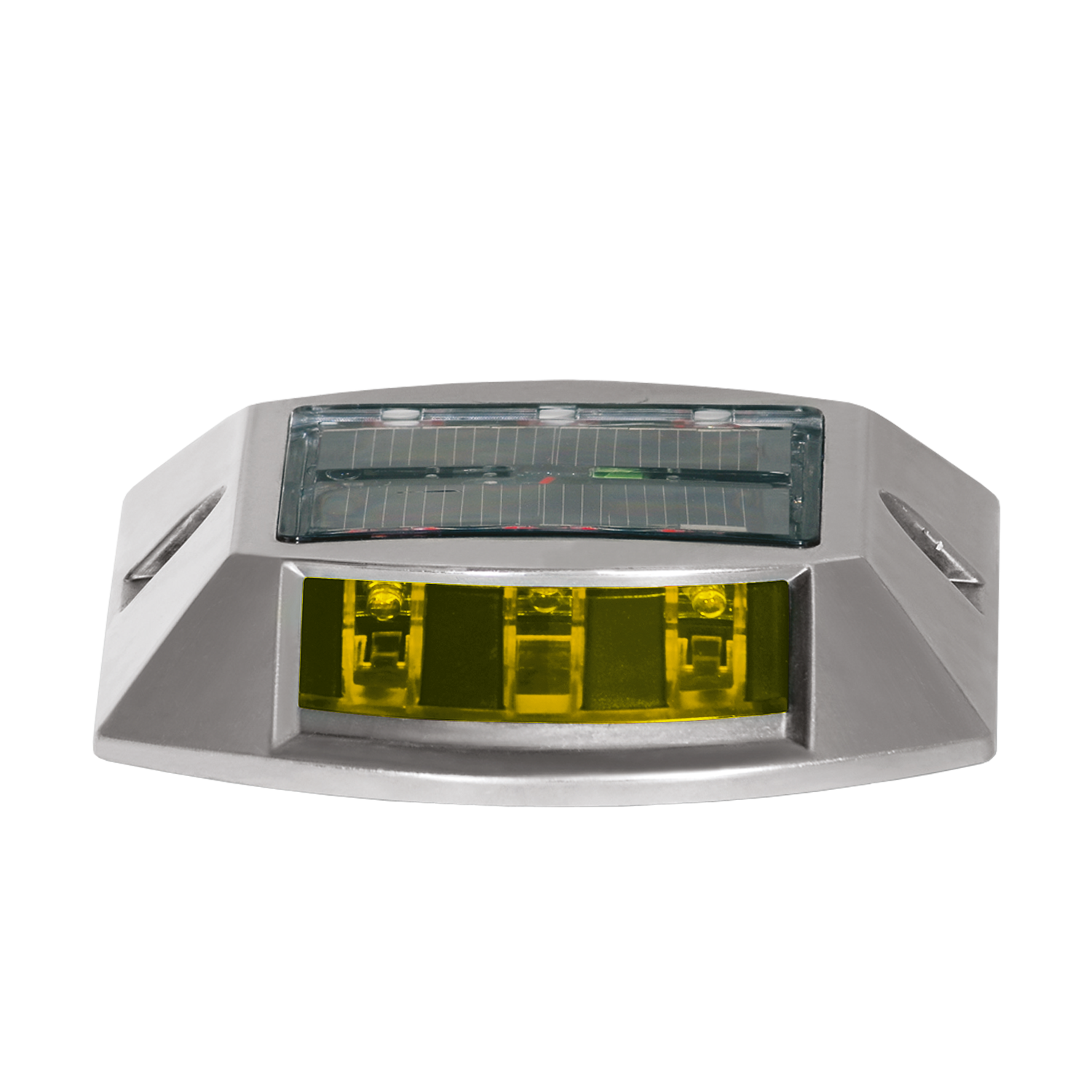 SOLAR YOL BUTONU SARI (6 LED)